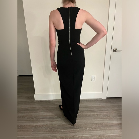 Express Black Formal Gown with Cutouts and Slit - Picture 2 of 6